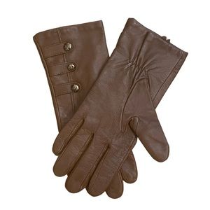 Ralph Lauren brown leather lined gloves
